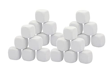 Qidiwin White EVA Foam Dices for Kids Graffiti, Building Blocks,Creative Painting,24PCS