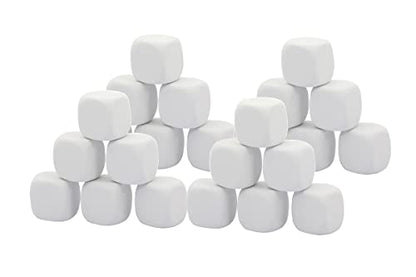 Qidiwin White EVA Foam Dices for Kids Graffiti, Building Blocks,Creative Painting,24PCS