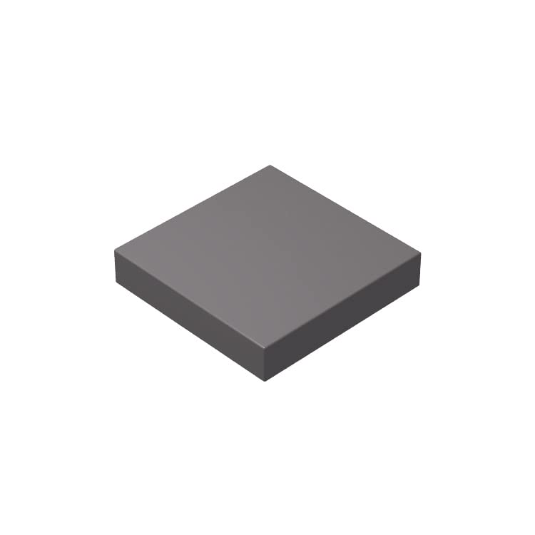 Dark Gray 2x2 Tiles Bulk, 200 Piece Classic Building Tiles 2x2, Compatible with Lego Parts and Pieces(Color:Dark Gray)