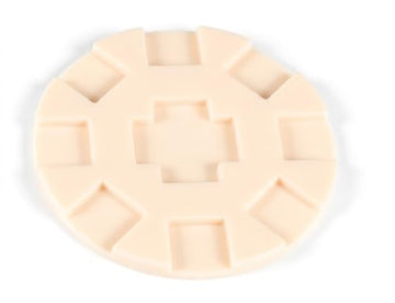 Round Train Hub for Mexican Train Domino Game, Plastic Central Hub Only, 6.375-Inch Round Starter Hub, No Tiles Included