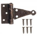 Melody Jane Dolls Houses Dollhouse Miniature T-Hinges in Bronze Finish with 24 Nails