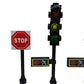 Road Signs, Traffic Lights, Post Box, Building Bricks Play Toys Miniature Traffic City Street Village 36 Piece Educational Learning Gift MOC Hobby