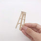 SXFSE Dollhouse Decoration Accessories, 1:12 Dollhouse Miniature Scene Model Folding Wooden Step Ladder