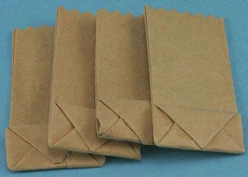 International Miniatures by Classics Dollhouse Miniature Small Grocery Bag, 4pk