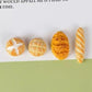Miniature Bread, 4Pcs 1/12 Miniature Bread Dollhouse, Resin Mix Bakery Bread Mini House Food Decoration Accessories