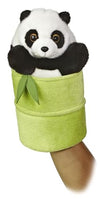 Aurora® Interactive Hand Puppet Panda Pop Up Puppet Stuffed Animal - Storytelling Adventures - Playful Learning - Multicolor 11 Inches