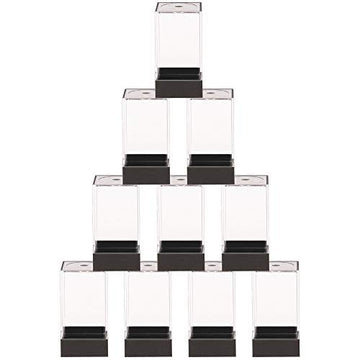 Wiz Dice - Dice Boxes - Clear Acrylic Display Box for Storage of Figurines, Collectibles, DnD Dice Set, Other Valuables - 1.43" x 1.43" x 1.75" - 10
