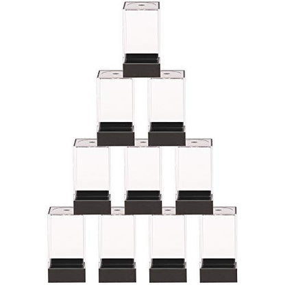 Wiz Dice - Dice Boxes - Clear Acrylic Display Box for Storage of Figurines, Collectibles, DnD Dice Set, Other Valuables - 1.43" x 1.43" x 1.75" - 10