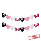 Minnie Themed Felt Garland Birthday Party Banner Decoration Supplies 2 article