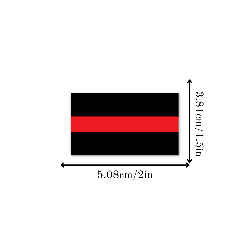 Fundraising For A Cause 250 Rectangle Red Line Firefighter Stickers - Perfect for Event Decoration, Firefighter Appreciation Campaigns and Fundraising