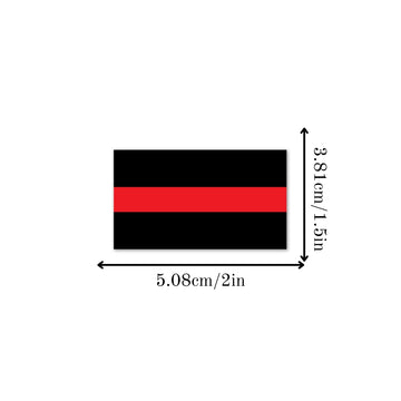 Fundraising For A Cause 250 Rectangle Red Line Firefighter Stickers - Perfect for Event Decoration, Firefighter Appreciation Campaigns and Fundraising
