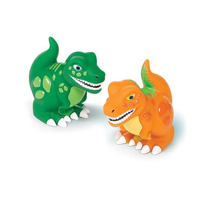 amscan Vibrant Roaring Dinosaur Squirt Toys, 1.75" x 2.75" - 4-Pack | Colorful Bath Time Companions for Kid's Splashy Adventures