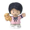 Fisher-Price Little People Figure Playset HXC01 - Young Girl or Mom Figure with Black Hair Wearing a Pink Shirt Carrying a Brown Puppy Dog