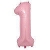 16 Inch Pink Foil Number Balloons Digital Globos Birthday Wedding Party Decorations Ballons Baby Shower Supplies (16 inch 1 Pink)