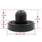 BQSPT Air Hockey Pucks and Paddles,Black Air Hockey Puck Pusher,Goal Handles Paddles Replacement Accessories for Game Tables (4 Striker 96mm