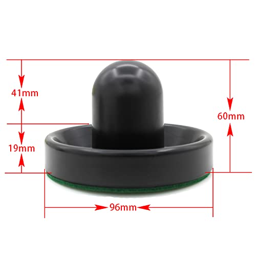 BQSPT Air Hockey Pucks and Paddles,Black Air Hockey Puck Pusher,Goal Handles Paddles Replacement Accessories for Game Tables (4 Striker 96mm