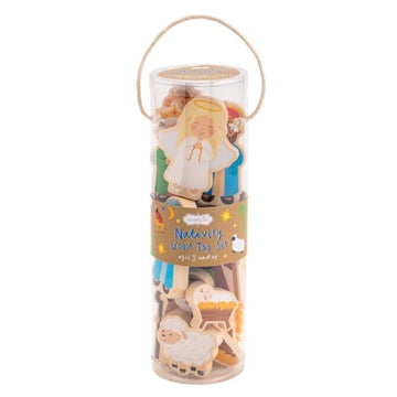 Mud Pie Kids Christmas Nativity Wood Toy Set