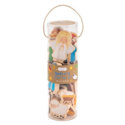Mud Pie Kids Christmas Nativity Wood Toy Set