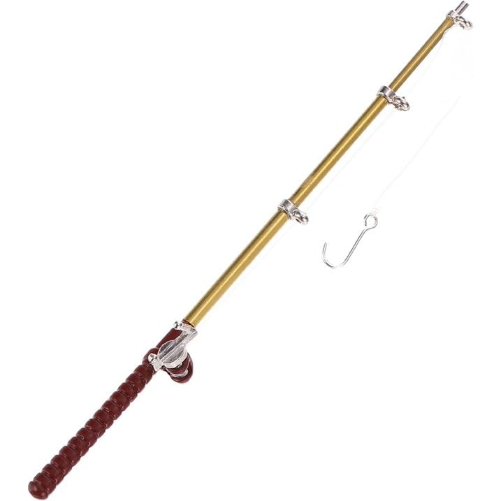 1/12 Miniature Fishing Pole Dollhouse Decoration Accessories?Miniature Fishing Pole?Dollhouse Accessories?Dollhouse Décor