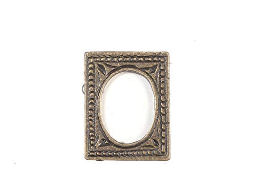 Melody Jane Dollhouse Small Antique Gold Picture Frame Oval Photo Miniature 1:12 Accessory