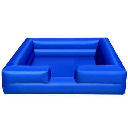 WARSUN Inflatable Ball Pit 10x10Ft with Built-in Blower Blue Foam Ball Pit for Hours of Fun Activities