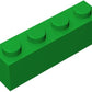 1x4 Bricks Bulk 100 Pieces? Classic Basic Parts Building Creative Play Set Blocks Toy Accessories Compatible with Lego 3010 Major Brands (Green)