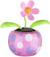 Solar Dancing Flower, Pink Flip Flap Bobblehead, Window Sun Catcher, Car Dashboard Decor, Sunflower with Swinging Decoration,Solar Power Kits,Shaking