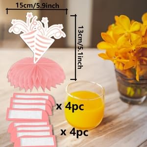 Happy 75th Birthday Rose Gold Table Honeycomb Centerpieces Balloons Theme Decor Table Decorations Table Toppers for Girls Women Sweet Princess 75