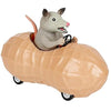 Archie McPhee Possum in a Peanut Pull Back Toy Car (12967)