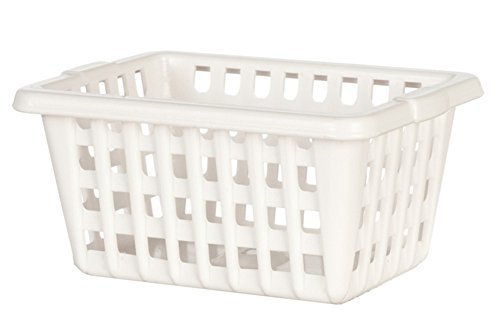 Melody Jane Dollhouse White Washing Basket Laundry Kitchen Garden Accessory