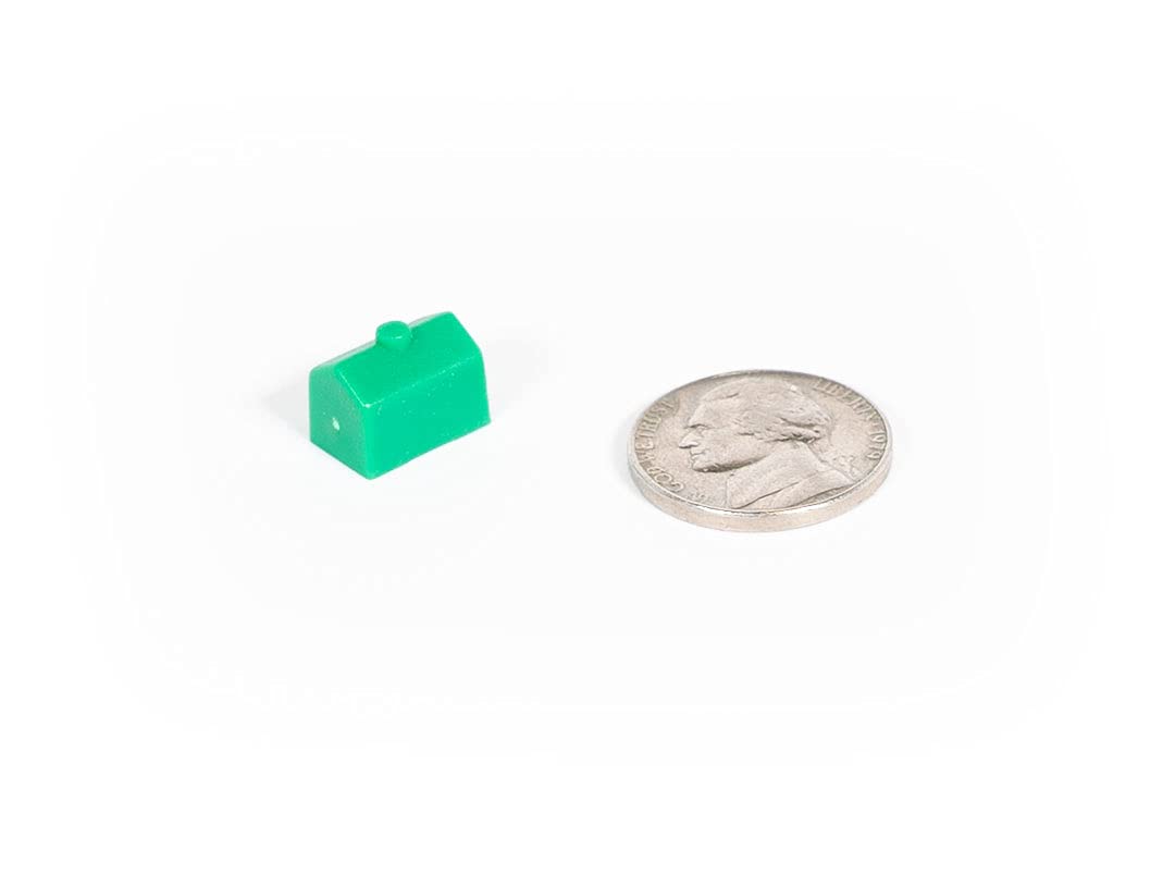Plastic Houses: Green Color Board Game Replacement House | 50 Pieces