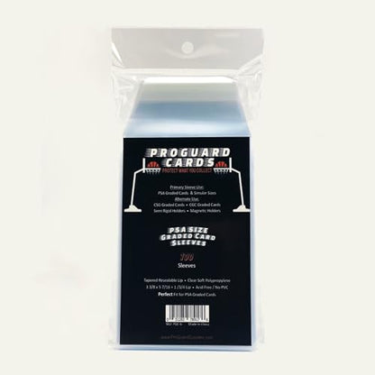 100 PSA Perfect Fit Sleeves Graded Card Sleeves for PSA Slabs | Collector-Grade 2mil Material