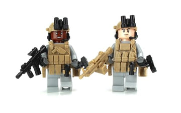 Battle Brick 1.6 Inches Tall US Army Rangers Custom Collectible Minifigures| Genuine Military Minifig | Custom Tactical Gear | Modern Warfare | Great