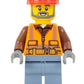 LEGO City: Airport Construction Worker Minifigure with Service Car