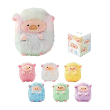 TOYZERO + Lulu The Piggy Blind Box - Rainbow Sheep Plush Blind Boxes Figurines Cute Stuffed Animals Mystery Box Collectibles Home Decorations Holiday