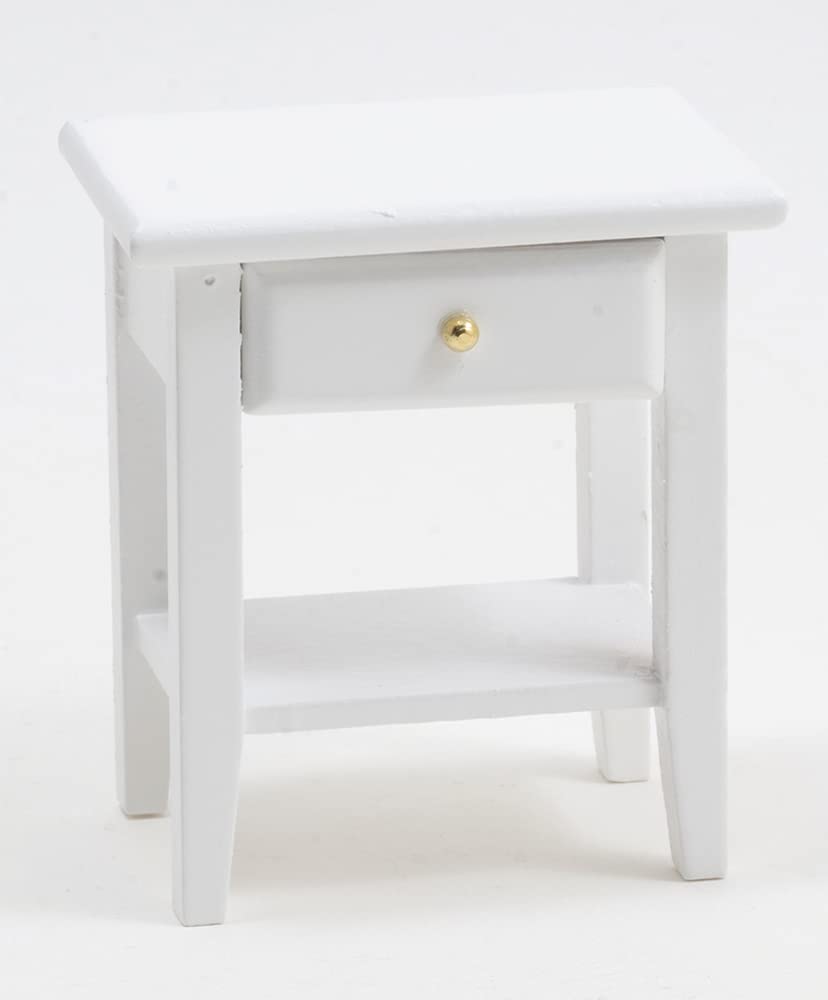 Dollhouse Miniature White Night Stand