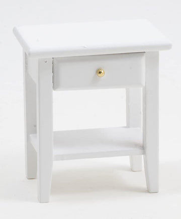 Dollhouse Miniature White Night Stand