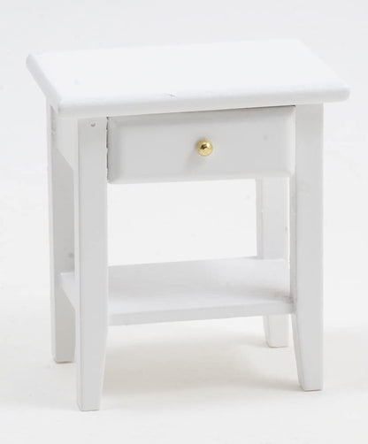 Dollhouse Miniature White Night Stand