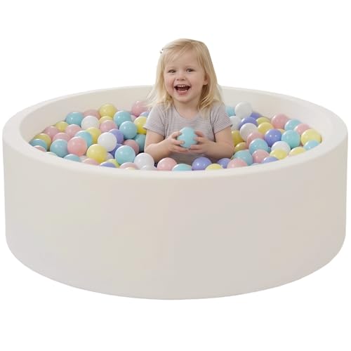 35.4"x 11.8" Foam Ball Pit,Ball Pits for Toddlers Babies-White