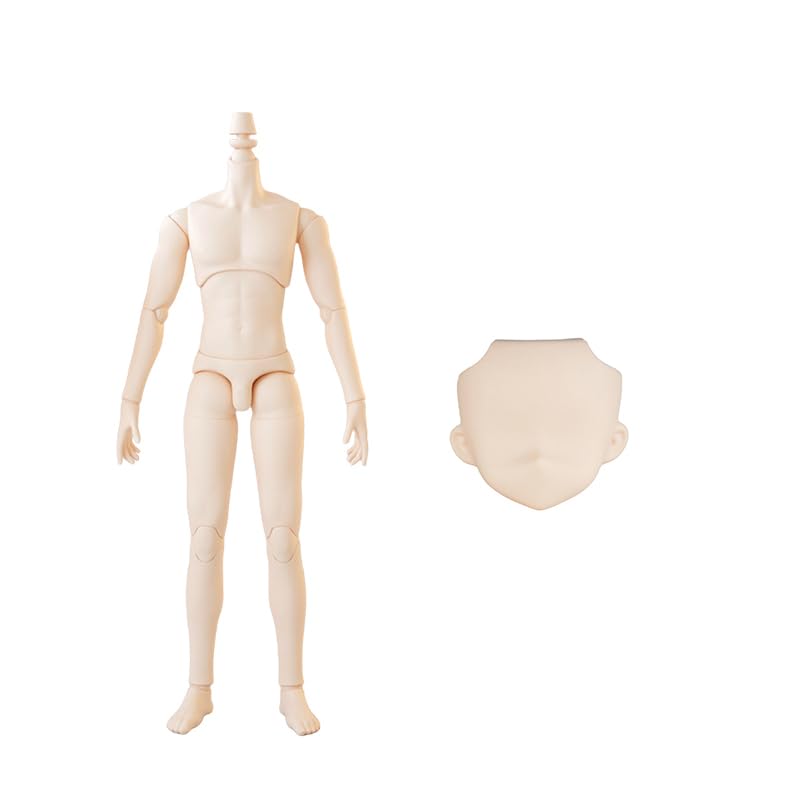 XiDonDon YMY23 YMY25 Male Body Doll Face for Jointed SD BJD Doll ob22,ob24 GSC Replacement Body Dolls Accessories (23 White)