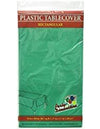 Plastic Party Tablecloths - Disposable, Rectangular Tablecovers - 8 Pack - Green - By Party Dimensions