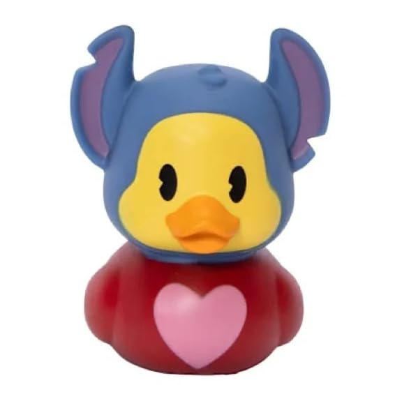 Just Play, Valentines Stitch Duck Bath Toy, 3 Inches