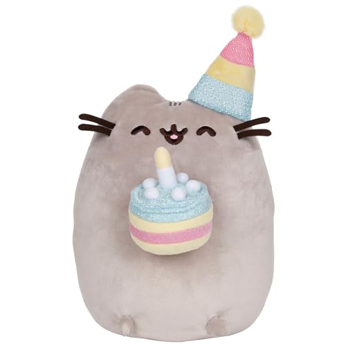 GUND Pusheen Birthday Cake Snackable 9.5-Inch Plush Toy for Ages 8+
