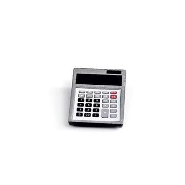 1Pcs Silver 1/12 Miniature Calculator Dollhouse Decoration Accessories Miniature Calculator Dollhouse Accessories (0.5x0.7x0.2 inch)
