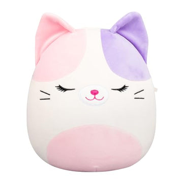 Squishmallows Original 8in Nell The Pink and Purple Calico Cat - Official Jazwares Plush (Little)