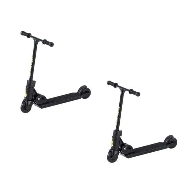 ZLmoue 2Pcs Black T-Head Finger Scooter, Stress Relief Desk Gadget for Skate Fans and Office Workers, Precision Control for Smooth Tricks and Focus