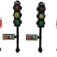 Road Signs, Traffic Lights, Post Box, Building Bricks Play Toys Miniature Traffic City Street Village 36 Piece Educational Learning Gift MOC Hobby
