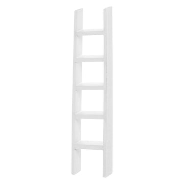 Milisten 1:12 Dollhouse Miniature Wooden Ladder (1 Pc, White) - 4.8" Tiny Ladder for Fairy Garden, Christmas Elf Accessories, Crafting Mini Furniture