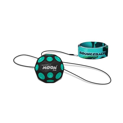 Waboba Bounceback Returning Black and Blue Moon Ball Hyper Bouncy Balls