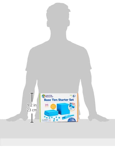 Learning Resources Plastic Base Ten Starter Set - 1st Grade Math Manipulatives for Elementary School Classroom, Learn Place Value, Base 10 Blocks